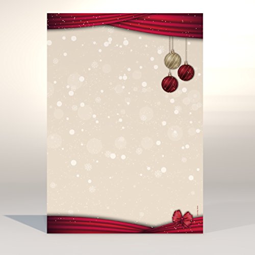 Weihnachtliches Motivpapier Heiligabend, A4, 20 Blatt Briefpapier mit Motiv von paperandpicture.de