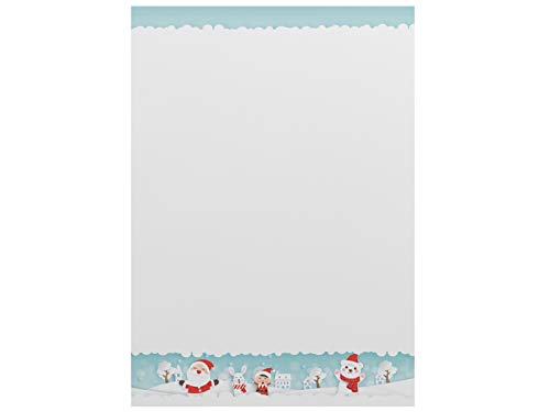 Weihnachtsbriefpapier | Kinder im Schnee | 100 Blatt Motivpapier DIN A4 von paperandpicture.de