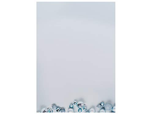 Weihnachtsbriefpapier | Magische Weihnachtskugeln | 20 Blatt Motivpapier DIN A4 von paperandpicture.de