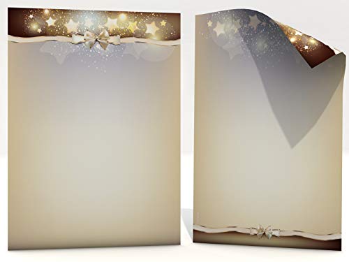 Weihnachtsbriefpapier | Sternen Nebel | 50 Blatt weihnachtliches Motivpapier DIN A4 | Briefpapier von paperandpicture.de