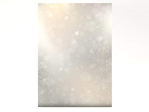 Weihnachtsbriefpapier | Tanzende Flocken | 20 Blatt weihnachtliches Motivpapier DIN A4 | Briefpapier von dirxbuschinger