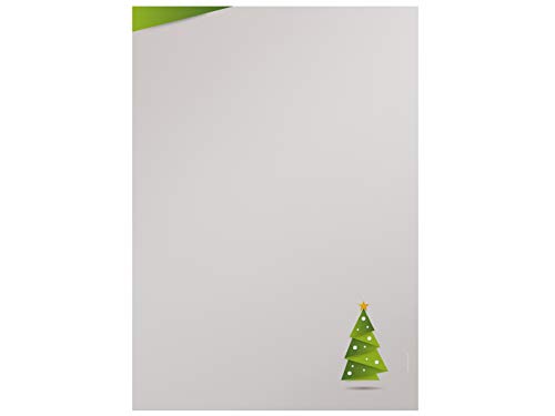 Weihnachtsbriefpapier | Weihnachts-Origami GRÜN | 100 Blatt Motivpapier DIN A4 von paperandpicture.de