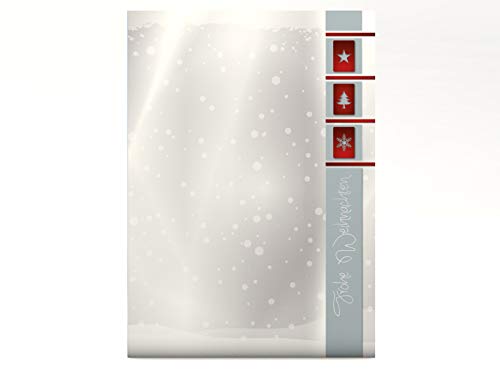 Weihnachtsbriefpapier | Weiße Weihnacht | 100 Blatt weihnachtliches Motivpapier DIN A4 | Briefpapier von paperandpicture.de