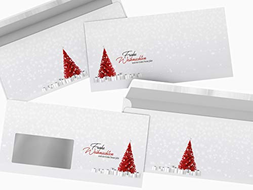 Weihnachtsbriefumschläge OHNE FENSTER | Weihnachtstraum | 10 Umschläge | weihnachtliches Motiv | Kuvert DIN LANG von paperandpicture.de