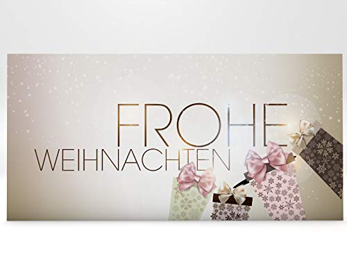 Weihnachtskarten | Bunte Geschenke | 10 weihnachtliche Karten DIN LANG | Grußkarte von paperandpicture.de