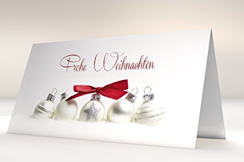 Weihnachtskarten | Pure Silver | 50 weihnachtliche Karten DIN LANG | Grußkarte von paperandpicture.de