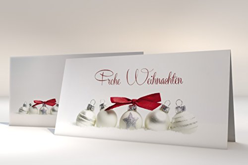 Weihnachtskarten Set | Pure Silver | 100 Motivpapier DIN LANG | 100 Briefumschläge | Kuvert im DIN LANG-Format | Karten Set von paperandpicture.de