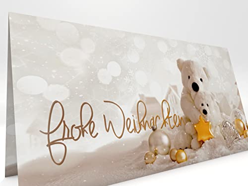Weihnachtskarten | Weihnachtsbären | 10 weihnachtliche Karten DIN LANG | Grußkarte von paperandpicture.de