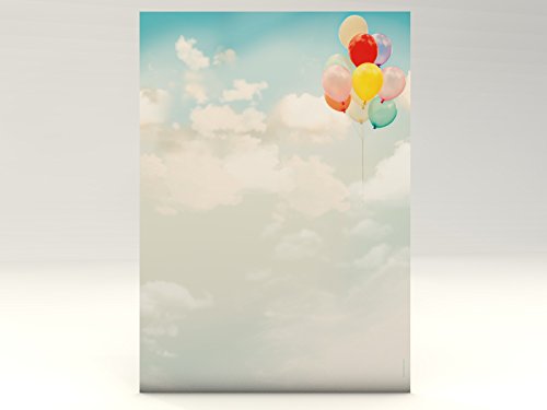 Wolken Himmel Freiheit Motivpapier Luftballons, 100 Blatt Motivpapier DIN A4, 90g/qm von dirxbuschinger
