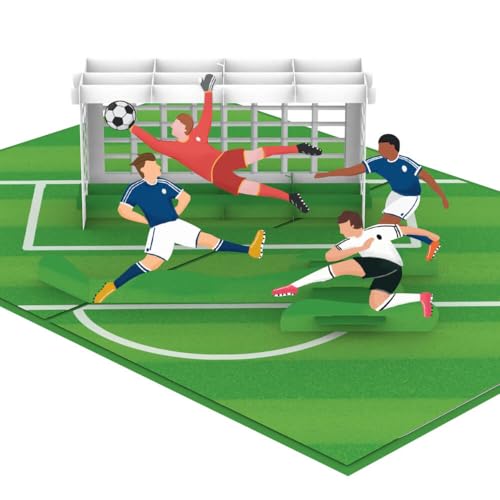 papercrush® Pop-Up Karte Fußball [NEU!] - 3D Geburtstagskarte oder Gutschein für Fußballer & Fußballfans (Kinder, Teenager & Männer), Lustige Geschenkkarte zum Kindergeburtstag von Mädchen & Jungen von papercrush