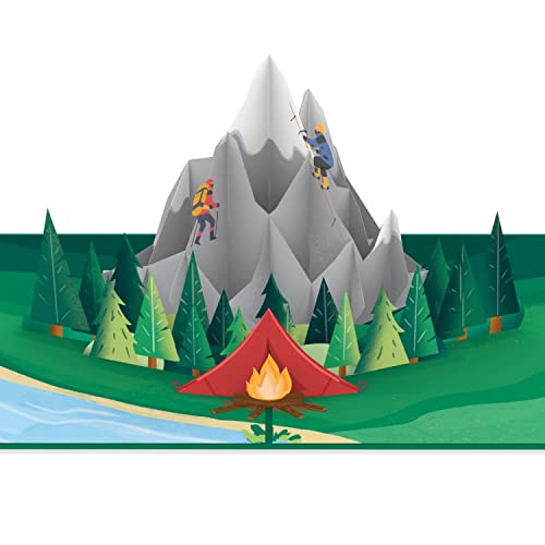 papercrush® Pop-Up Karte Klettern am Berg - 3D Geburtstagskarte mit Bergen & Kletterern, Glückwunschkarte oder Geldgeschenk für Bergsteiger, Gutschein für Bouldern oder Kletterpark von papercrush