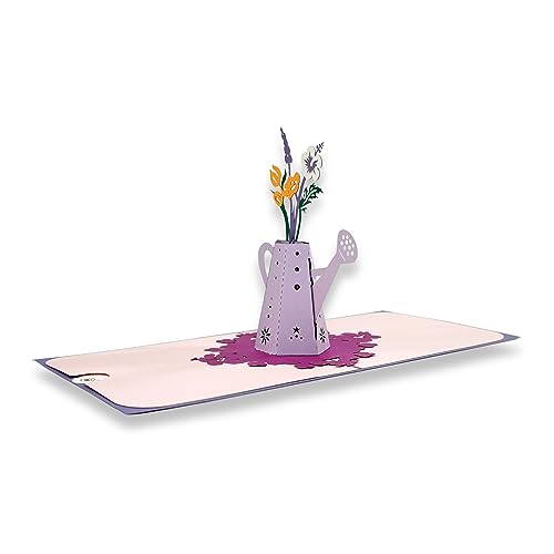 paperdora® 3D Pop-Up-Karte „Blumen“ mit Umschlag und Wachssiegel - Karte Glückwunschkarte Grußkarte Geschenkkarte Geschenk Gutschein von paperdora