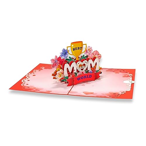 paperdora® 3D Pop-Up-Karte „Mutter“ mit Umschlag und Wachssiegel - Karte Glückwunschkarte Grußkarte Geschenkkarte Geschenk Gutschein Muttertag von paperdora