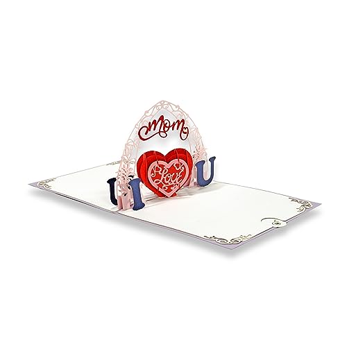 paperdora® 3D Pop-Up-Karte „Mutter“ mit Umschlag und Wachssiegel - Karte Glückwunschkarte Grußkarte Geschenkkarte Geschenk Gutschein Muttertag von paperdora