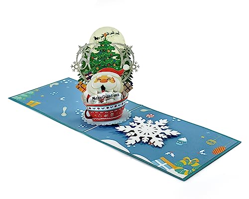 paperdora® 3D Pop-Up-Karte „Weihnachten“ mit Umschlag und Wachssiegel - Karte Glückwunschkarte Grußkarte Geschenkkarte Geschenk Gutschein von paperdora