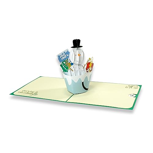paperdora® 3D Pop-Up-Karte „Weihnachten“ mit Umschlag und Wachssiegel - Karte Glückwunschkarte Grußkarte Geschenkkarte Geschenk Gutschein von paperdora