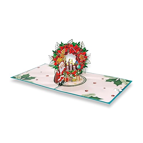 paperdora® 3D Pop-Up-Karte „Weihnachten“ mit Umschlag und Wachssiegel - Karte Glückwunschkarte Grußkarte Geschenkkarte Geschenk Gutschein von paperdora