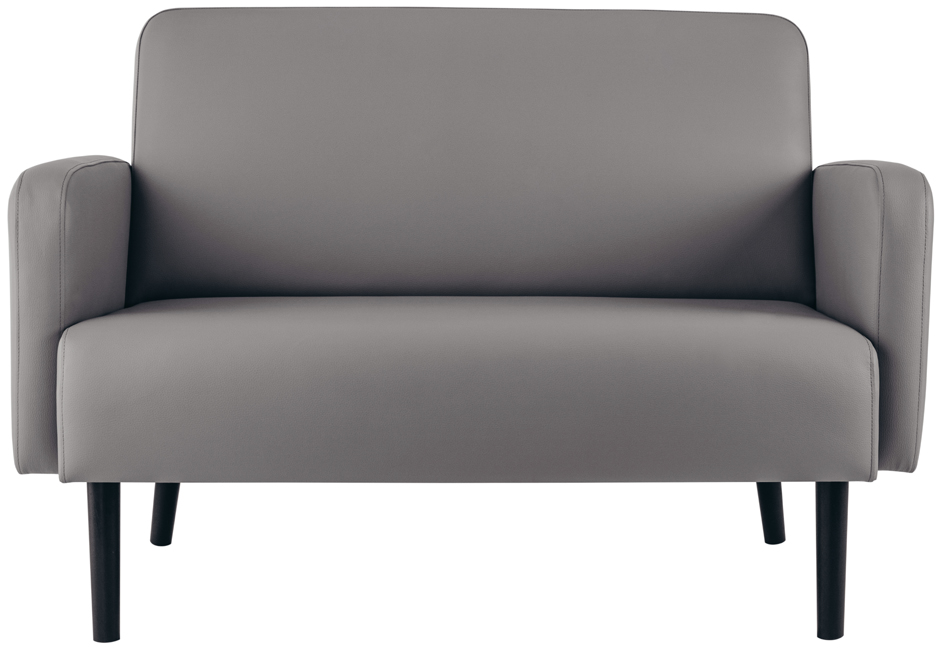 PAPERFLOW 2-Sitzer Sofa LISBOA, Kunstlederbezug, grau von paperflow