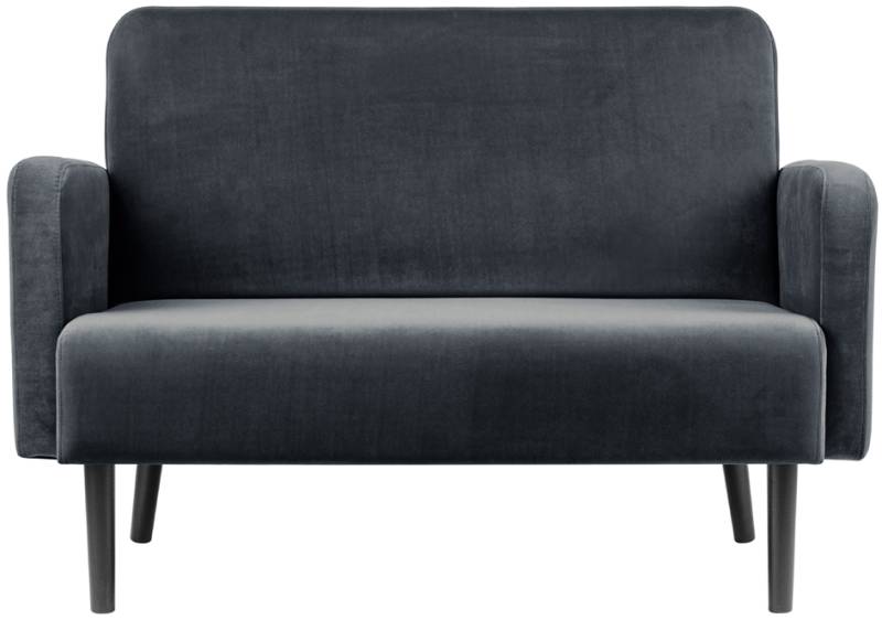 PAPERFLOW 2-Sitzer Sofa LISBOA, Samtbezug, anthrazit von paperflow