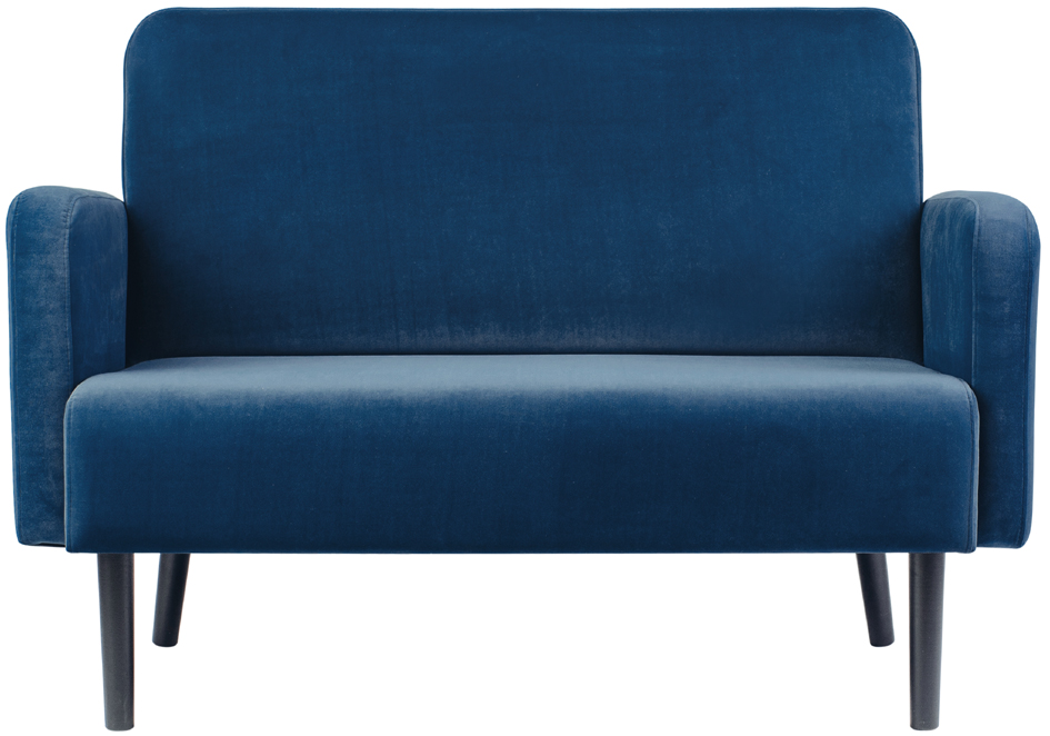 PAPERFLOW 2-Sitzer Sofa LISBOA, Samtbezug, blau von paperflow