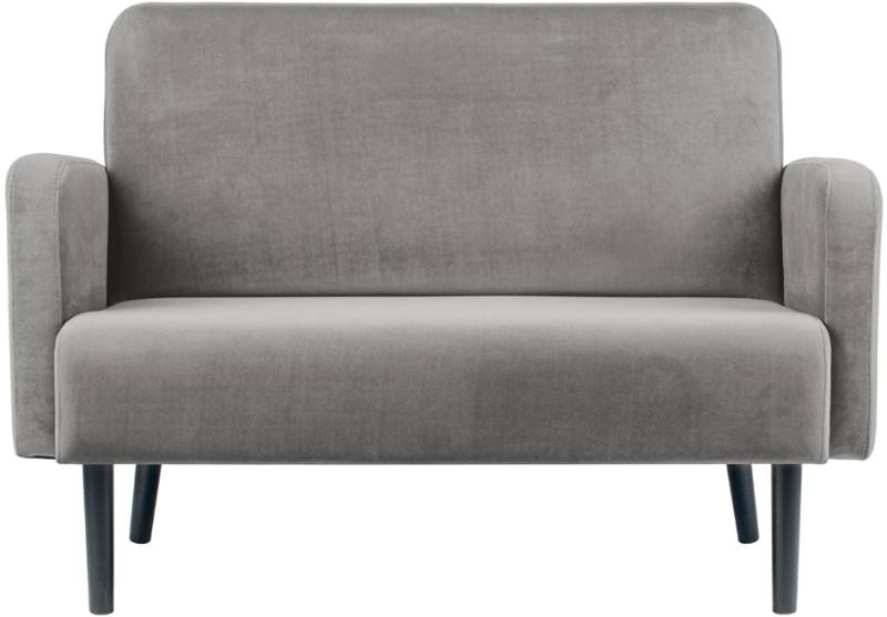 PAPERFLOW 2-Sitzer Sofa LISBOA, Samtbezug, grau von paperflow