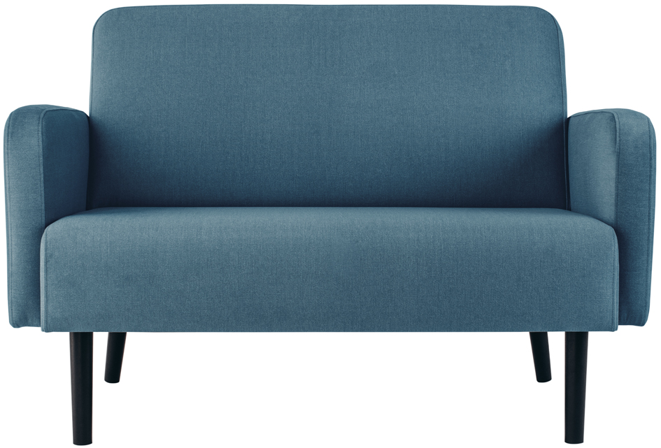 PAPERFLOW 2-Sitzer Sofa LISBOA, Stoffbezug, blau von paperflow