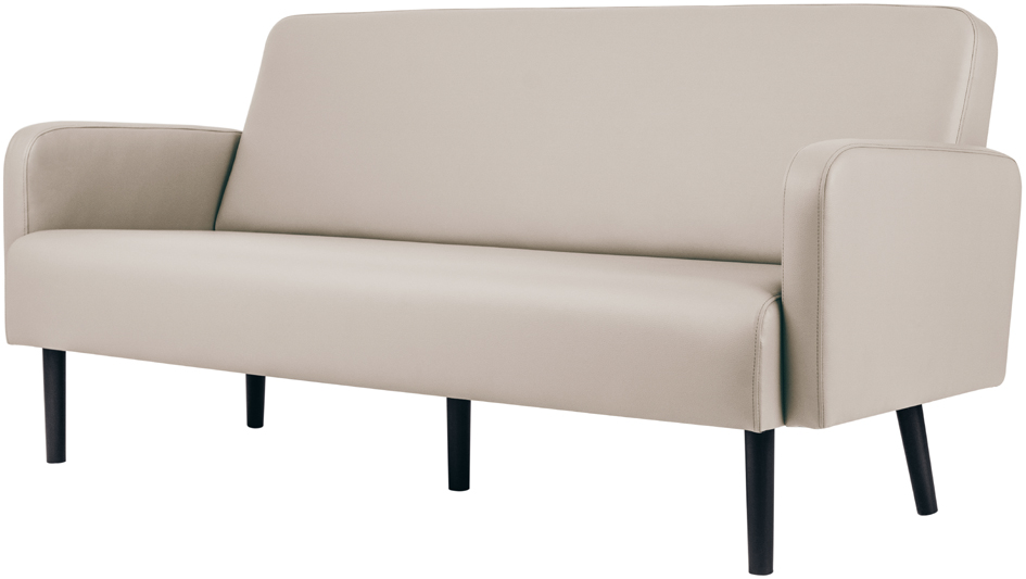 PAPERFLOW 3-Sitzer Sofa LISBOA, Kunstlederbezug, weiß von paperflow