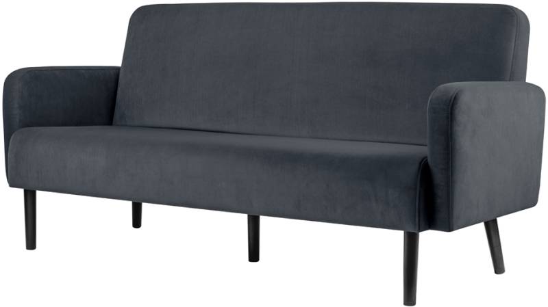 PAPERFLOW 3-Sitzer Sofa LISBOA, Samtbezug, anthrazit von paperflow