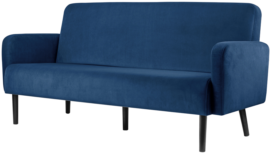 PAPERFLOW 3-Sitzer Sofa LISBOA, Samtbezug, blau von paperflow