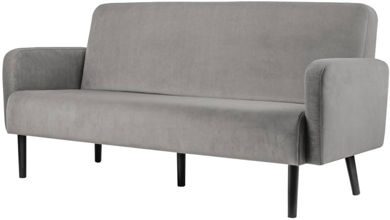 PAPERFLOW 3-Sitzer Sofa LISBOA, Samtbezug, grau von paperflow