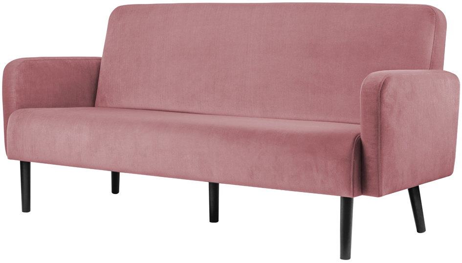 PAPERFLOW 3-Sitzer Sofa LISBOA, Samtbezug, pink von paperflow