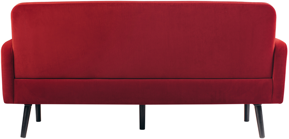 PAPERFLOW 3-Sitzer Sofa LISBOA, Samtbezug, rot von paperflow
