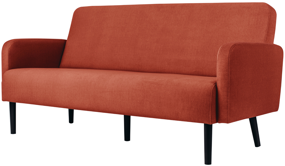 PAPERFLOW 3-Sitzer Sofa LISBOA, Stoffbezug, rost von paperflow