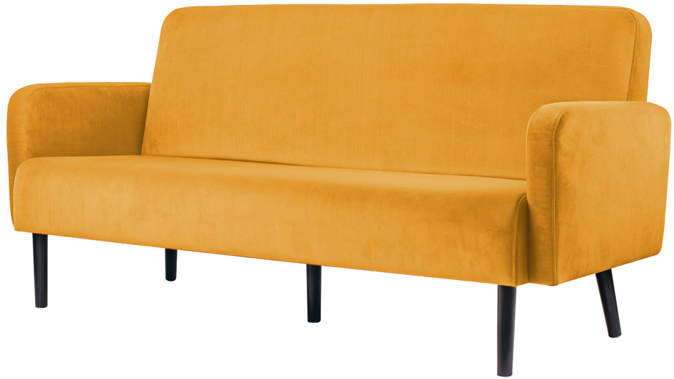 PAPERFLOW 3-Sitzer Sofa LISBOA, Stoffbezug, safran von paperflow