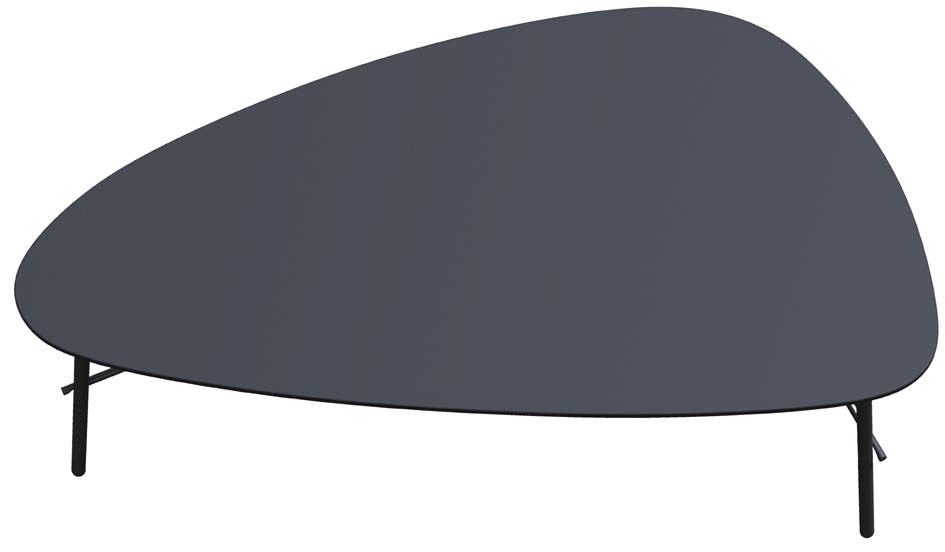 PAPERFLOW Beistelltisch LAZY, (B)605 x (T)500 mm, schwarz von paperflow