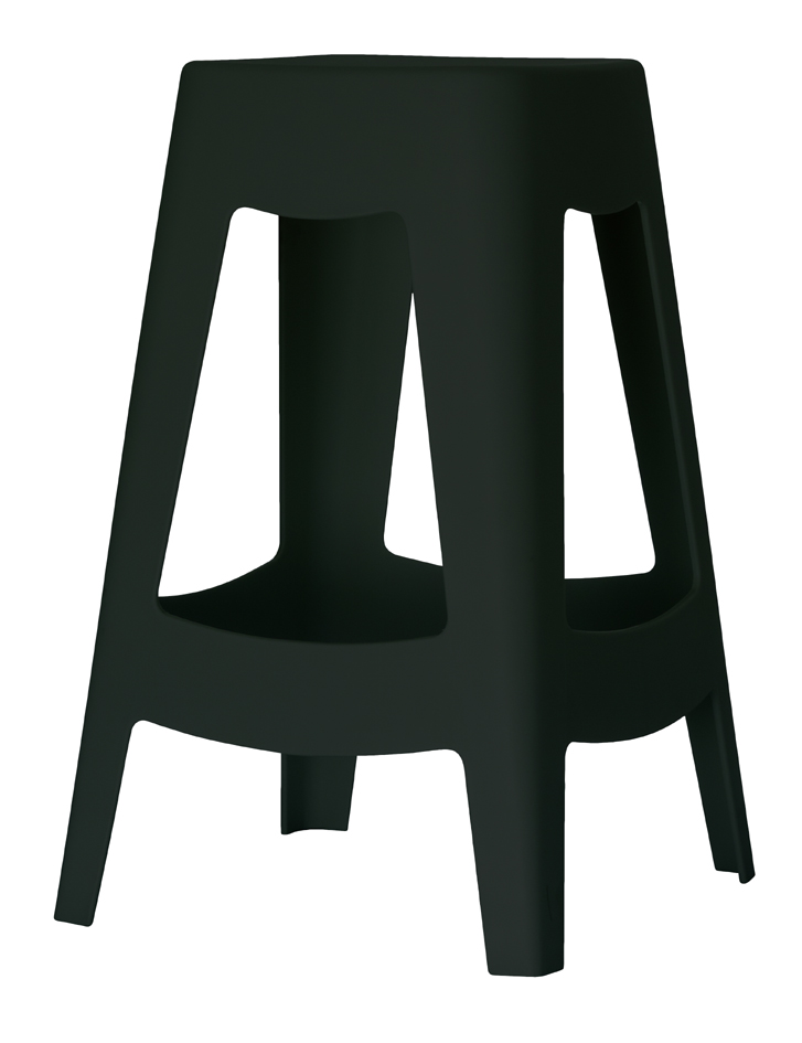 PAPERFLOW Hocker BELLINI, 2er Set, Sitzhöhe: 685 mm, schwarz von paperflow