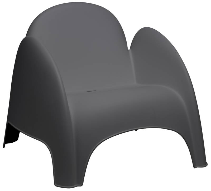 PAPERFLOW Kunststoff-Sessel DUMBO, anthrazit, 4er Set von paperflow