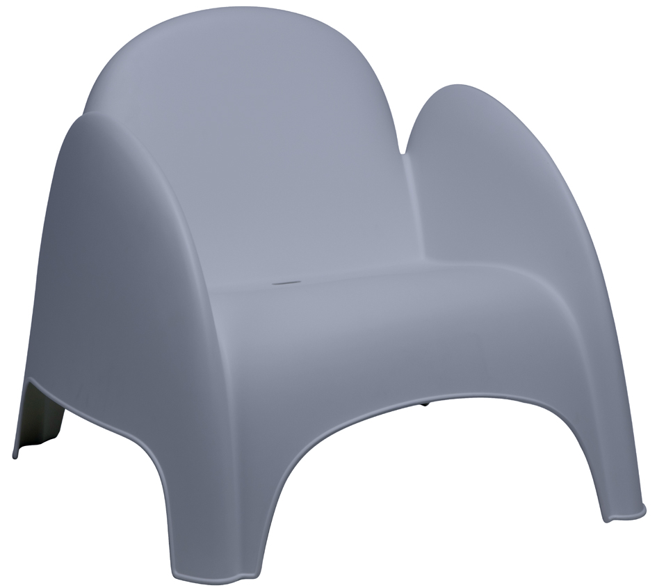 PAPERFLOW Kunststoff-Sessel DUMBO, blau, 4er Set von paperflow