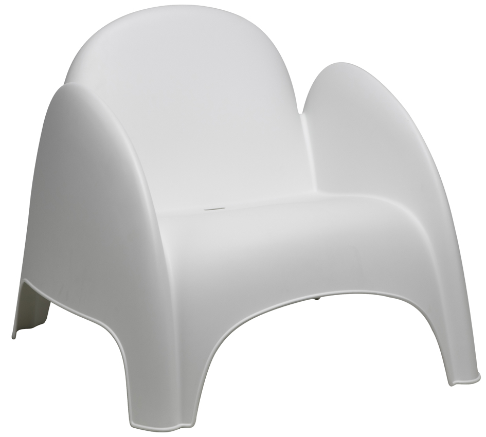 PAPERFLOW Kunststoff-Sessel DUMBO, weiß, 4er-Set von paperflow