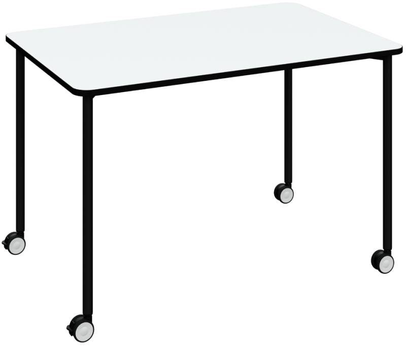 PAPERFLOW Mobiler Tisch FLEX OFFICE, rechteckig, weiß von paperflow