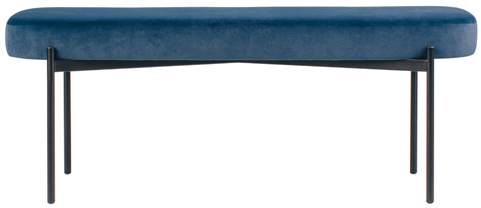 PAPERFLOW Sitzbank GAIA, Größe L, Samtbezug, blau von paperflow
