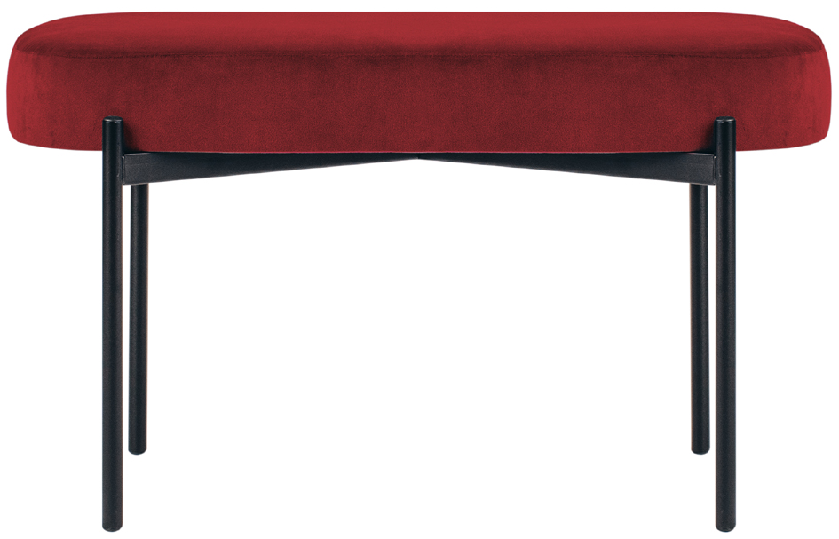 PAPERFLOW Sitzbank GAIA, Größe M, Samtbezug, rot von paperflow