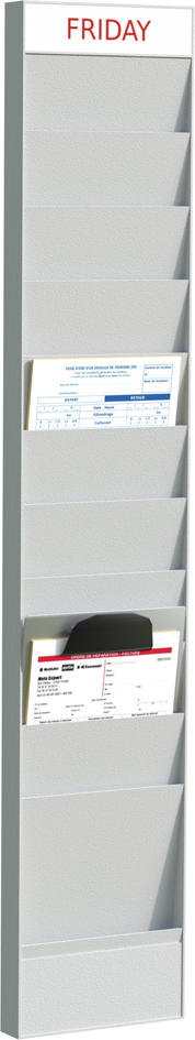 PAPERFLOW Wand-Büroplaner, 10 Fächer, A4, Zusatzelement von paperflow