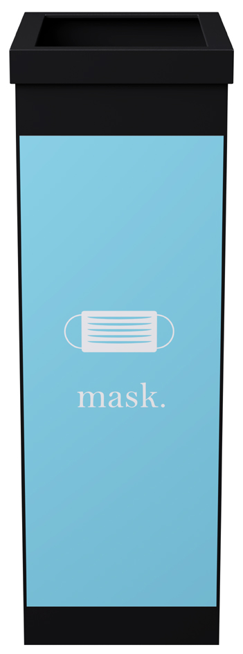 PAPERFLOW Wertstoffsammelbox für Masken, schwarz, 60 Liter von paperflow
