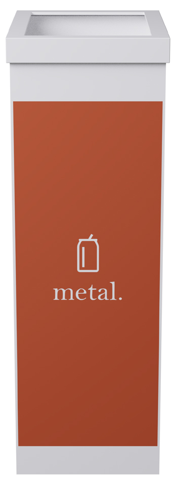 PAPERFLOW Wertstoffsammelbox für Metall, weiß, 60 Liter von paperflow