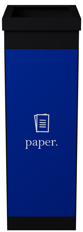 PAPERFLOW Wertstoffsammelbox für Papier, schwarz, 60 Liter von paperflow