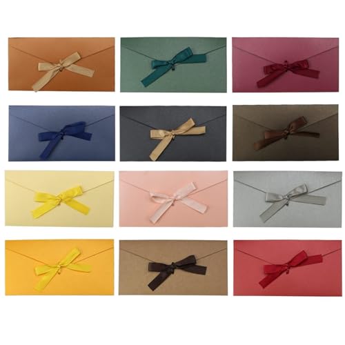 Parallelower 12 Stück Mini Briefumschläge Bunt - Retro Kraftpapier Umschläge für Gift Card mit Bändern - Grußkarten, Liebesbriefe, Hochzeit, Konzertkarten Verpackung Parallelower 12 Stück Mini Briefumschläge Bunt - Retro Kraftpapier Umschläge für Gift Card mit Bändern - Grußkarten, Liebesbriefe, Hochzeit, Konzertkarten Verpackung von parallelower