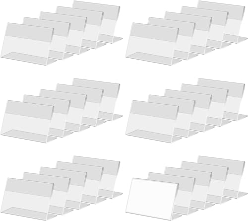 Parallelower 30 Stück Transparent vertical acryl etikettenhalter Waren Zeichen Display Halter Mini Schild Display Acryl Namenskarten Halter für Setiketten Visitenkarten Büros Supermärkte Schulen Parallelower 30 Stück Transparent vertical acryl etikettenhalter Waren Zeichen Display Halter Mini Schild Display Acryl Namenskarten Halter für Setiketten Visitenkarten Büros Supermärkte Schulen von parallelower