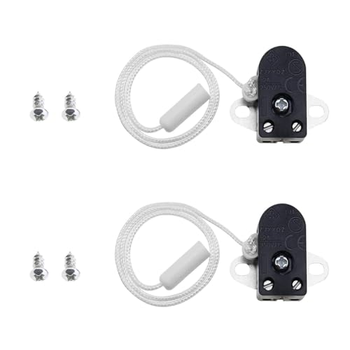 parallelower 2 Stück Zugschalter EIN/Aus Zugschalter mit schnur 250V / 2A für Lüfterpendelleuchten Schnurschalter Wandleuchte Kronleuchter Deckenventilator parallelower 2 Stück Zugschalter EIN/Aus Zugschalter mit schnur 250V / 2A für Lüfterpendelleuchten Schnurschalter Wandleuchte Kronleuchter Deckenventilator von parallelower