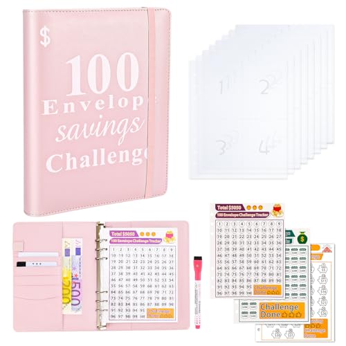 patinadrift 100 Envelope Saving Challenge, A5 Sparmappe für Geld Set, Budget Binder Geldsparmappe, Haushaltsbuch mit Geldfäche 5000 Euro Spar Challenge für Hause und Schule patinadrift 100 Envelope Saving Challenge, A5 Sparmappe für Geld Set, Budget Binder Geldsparmappe, Haushaltsbuch mit Geldfäche 5000 Euro Spar Challenge für Hause und Schule von patinadrift